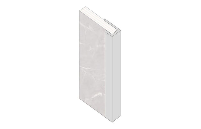 Fibo J-Shaped End Cap Profile 2.4m - Wall Panel Edge Trim