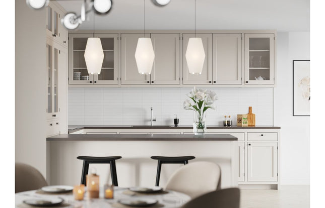 Fibo 30x5cm Rectangular Tile Splashback - Denver White - Pack of 2 Panels