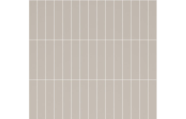 Fibo 4x20cm Vertical Tile Splashback - Warm Grey (Pk/2)