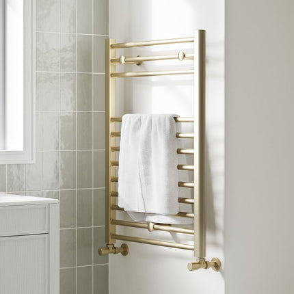 Element Straight 30mm Ladder Radiator - Brushed Brass