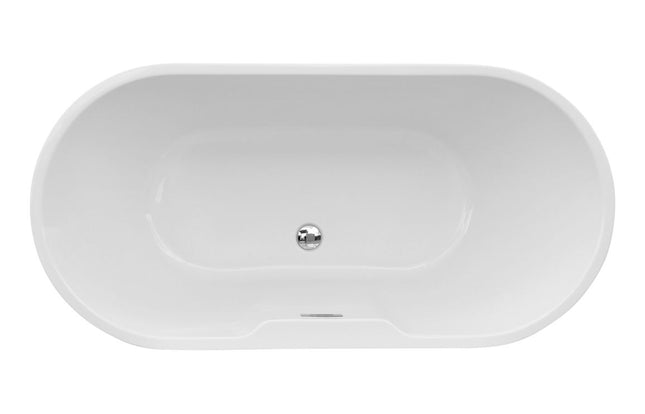 BG Bathrooms Pendine Freestanding Double End Bath 1655x745mm | White or Matt Black