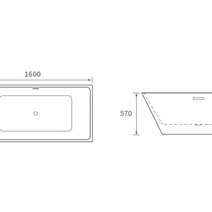 Tenby Freestanding Double End Bath | 1600×750mm | 215L | 20-Year Guarantee