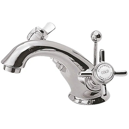 Beaumont Traditional Mono Basin Mixer - Chrome & Brushed Brass