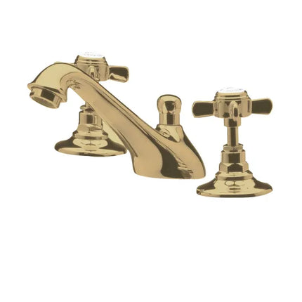 Beaumont Traditional 3-Hole Basin Mixer - Chrome & Brushed Brass