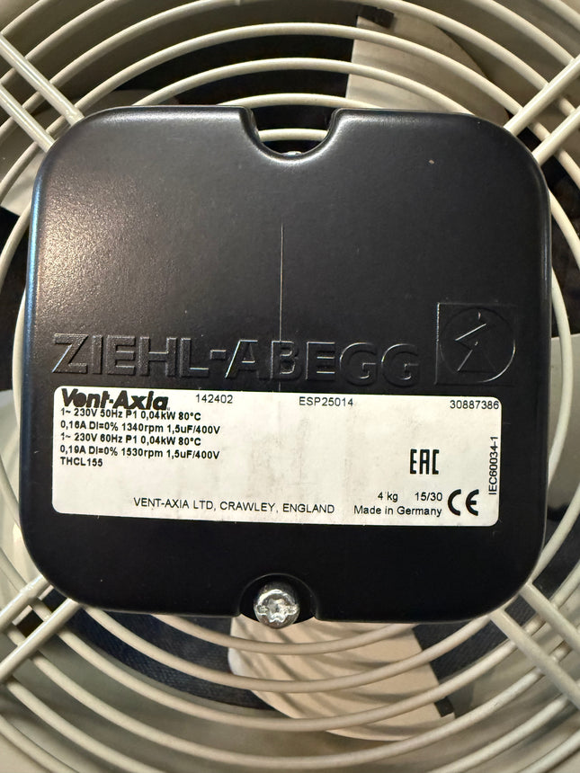 Vent-Axia EuroSeries Plate Fan 250 Dia 1 Phase 4 Pole (ESP25014)