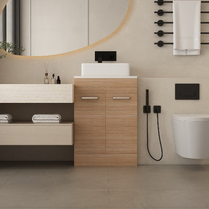 FlowLine 500mm Waterproof Base Unit | 2 Door | Storage or Sink Base | 3 Colours