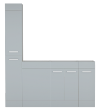 FlowLine Combination A | Fitted Bathroom Furniture Set | 3 Colours
