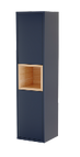 Dark Blue With Oak Shelf