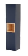 AquaCore 300mm Waterproof Wall Mounted Storage Unit | 2 Door & Open Shelf | Oak Detail