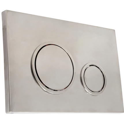 Kartell Keytec Round Flush Plate | Brushed Nickel | Dual Flush | ACC016