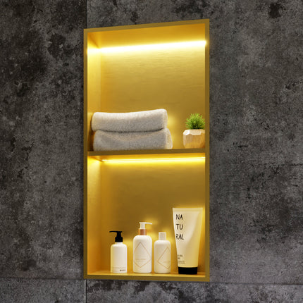 RAK INGOT 305 x 610mm Recessed Niche with Shelf and LED