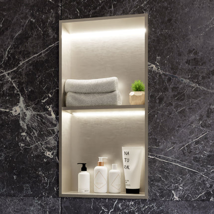 RAK INGOT 305 x 610mm Recessed Niche with Shelf and LED