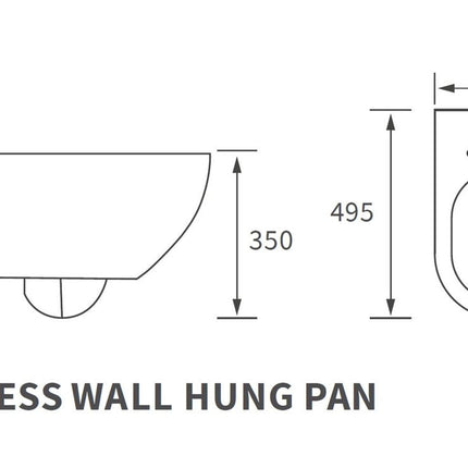 Poppy Rimless Wall Hung WC & Soft Close Seat