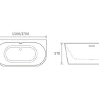 1500mm x 750mm