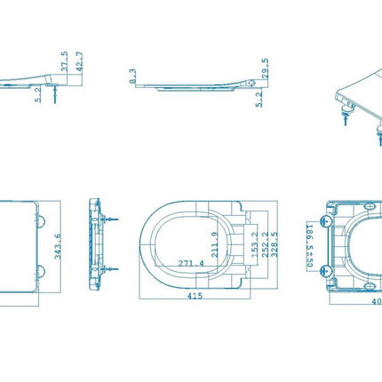 Coniston Rimless Swirlux Wall Hung WC & Soft Close Seat | 340mm | Dual Flush | Lifetime Guarantee