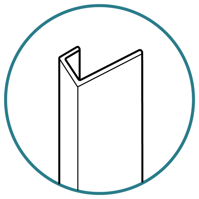 Wetwall Mermaid Trims - Edge Profiles & Corner Seals for Mermaid Collection End Cap