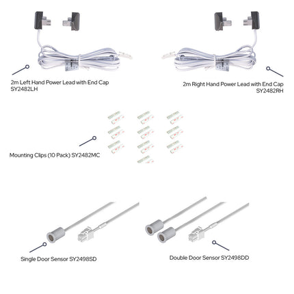 Modex Zenith Accessories - Power Leads, Sensors & Mounting Clips for 24V LED Strip