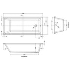 1700mm x 750mm Single Ended