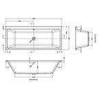 1700mm x 700mm Double Ended