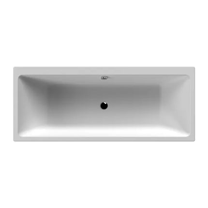 Nuie Thin Edge Square Bath with Leg Set | Single or Double Ended | 3 Sizes | White Acrylic