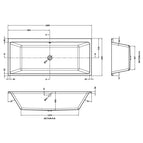 1800mm x 800mm Double Ended