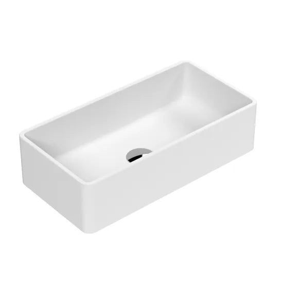 Hudson Reed Salana Rectangular Vessel Basin 465mm - Matt White or Matt Black