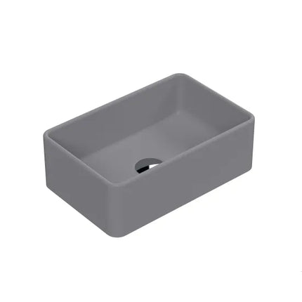 Nuie Salana 365mm Rectangular Countertop Basin | Matt White, Black & Grey