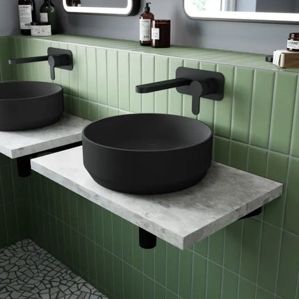 Hudson Reed Salana 350mm Round Countertop Basin - Matt White, Black or Grey