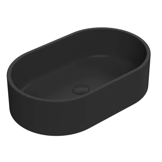 Hudson Reed Luxe Oval Vessel Basin 565mm - Matt White or Matt Black