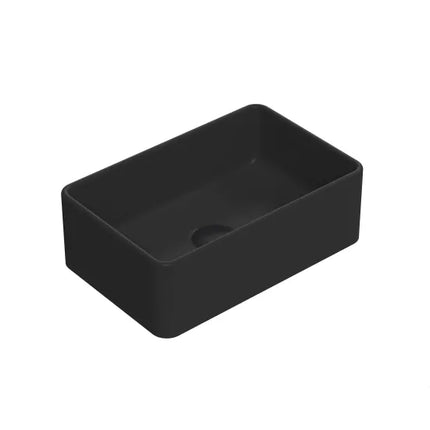 Nuie Salana 365mm Rectangular Countertop Basin | Matt White, Black & Grey
