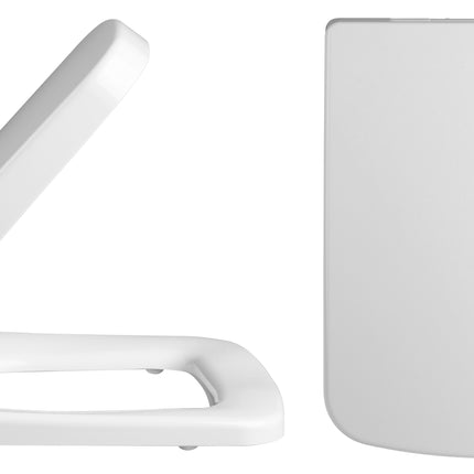 Nuie Bliss Soft Close Toilet Seat — White D-Shape, Top Fix (NCH196)