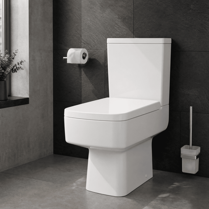 Nuie Bliss Soft Close Toilet Seat — White D-Shape, Top Fix (NCH196)