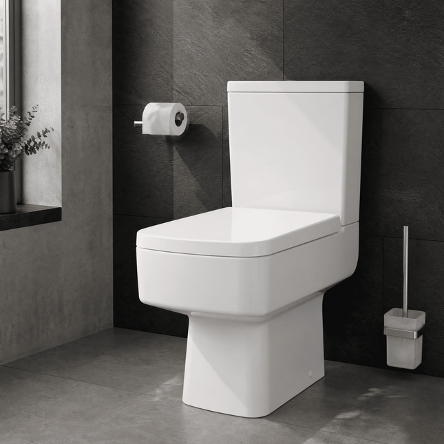 Nuie Bliss Soft Close Toilet Seat — White D-Shape, Top Fix (NCH196)