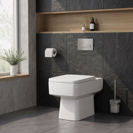 Nuie Bliss Soft Close Toilet Seat — White D-Shape, Top Fix (NCH196)