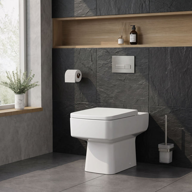 Nuie Bliss Soft Close Toilet Seat — White D-Shape, Top Fix (NCH196)