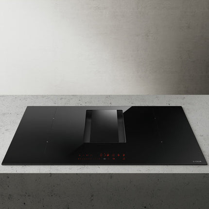 Elica NikolaTesla Alpha 78cm Venting Induction Hob - Black Glass 4 Zone