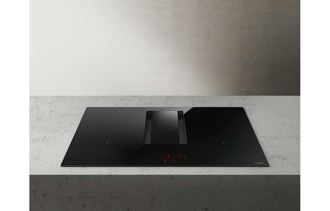 Elica NikolaTesla Alpha 78cm Venting Induction Hob - Black Glass 4 Zone