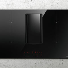 Elica NikolaTesla Alpha 78cm Venting Induction Hob - Black Glass 4 Zone