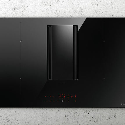 Elica NikolaTesla Alpha 78cm Venting Induction Hob - Black Glass 4 Zone