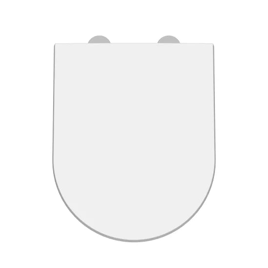 Luxury D-Shaped Soft Close Toilet Seat - White with Quick Release