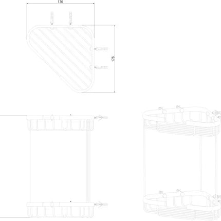 Nina 2-Tier Corner Storage Basket