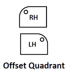 Senstec Off Set Quadrant Anti slip shower Trays