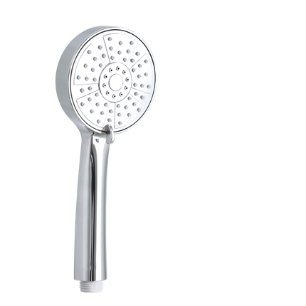 Euroshowers EcoSpar 3 Water-Saving Shower Handset | 9 LPM Flow Restrictor | Chrome & White | ½" BSP