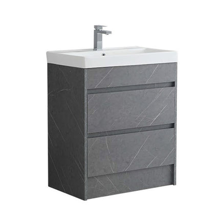 Sydney 750mm Waterproof Vanity Unit with Edge Basin - 2 Drawers Marble Grey