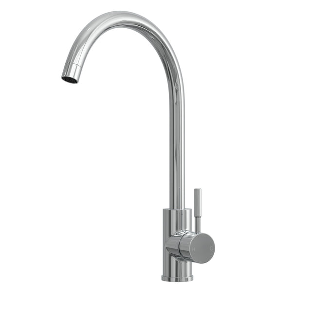 Vito Swan TOP-FIX Kitchen Mixer Tap | Curved Spout | Chrome, Black, Brass & Steel Chrome