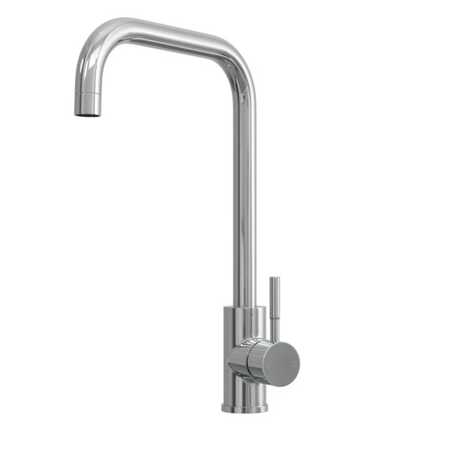 Vito Square TOP-FIX Kitchen Mixer Tap | Geometric Design | Chrome, Black, Brass & Steel Chrome