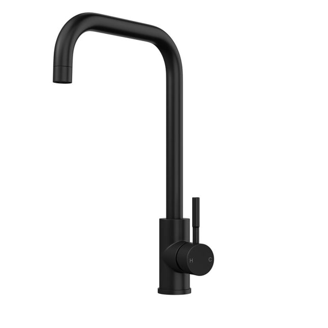 Vito Square TOP-FIX Kitchen Mixer Tap | Geometric Design | Chrome, Black, Brass & Steel Matt Black