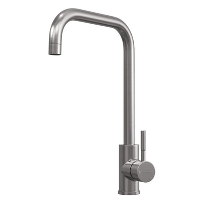 Vito Square TOP-FIX Kitchen Mixer Tap | Geometric Design | Chrome, Black, Brass & Steel Brushed Steel