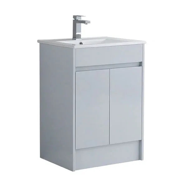 Melbourne 600mm Waterproof Vanity Unit with Basin | Slim Edge Collection Light Grey Slim