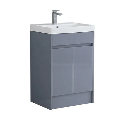 Melbourne 600mm Waterproof Vanity Unit with Basin | Slim Edge Collection Mid Grey Edge